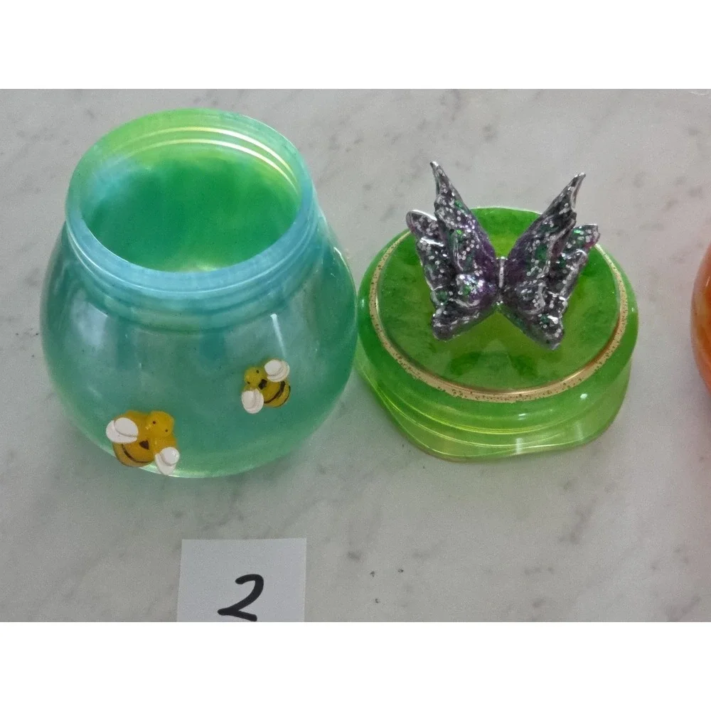 Handmade Resin Stash/Honey Pot Jar
